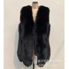 Haining fur winter new warm fur vest women's medium and long Korean version slim-fitting imitation fox fur coat
