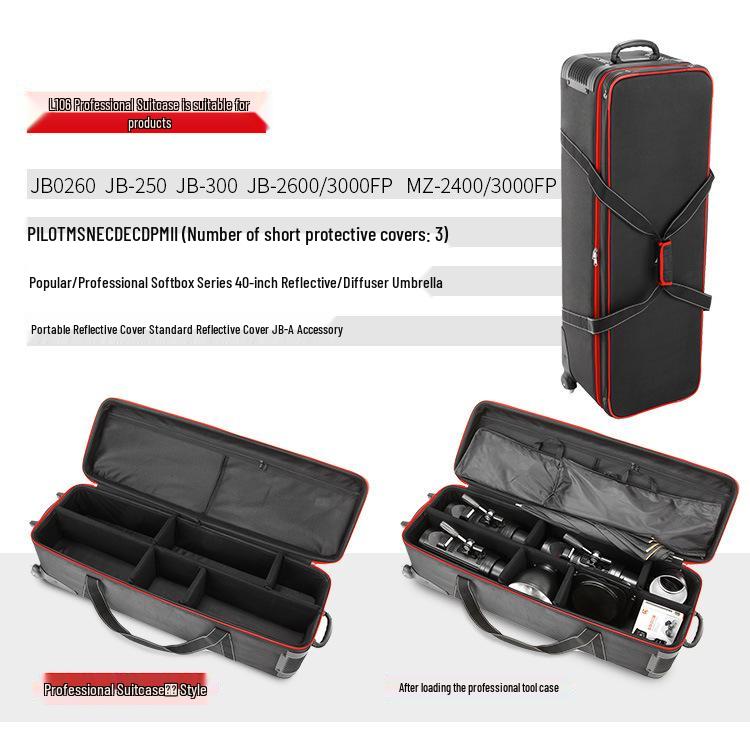 Jinbei Standard Set Case with Double Wheels for Photography Equipment