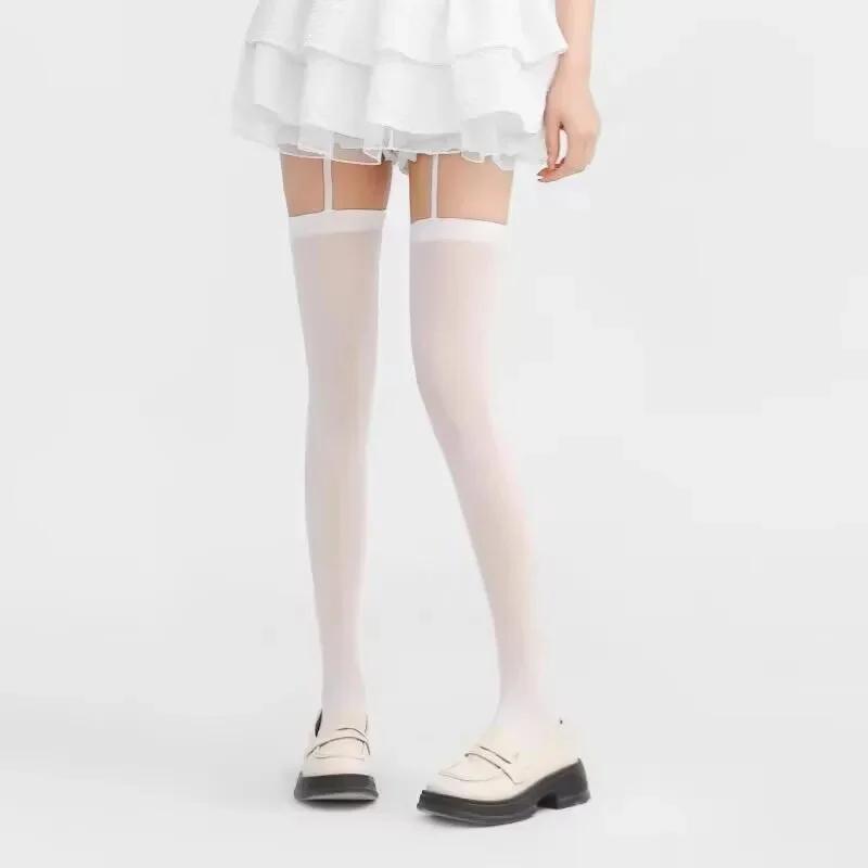 Gothic Style Cross Pattern Long Tube Socks Dark Sexy Original Punk Culture Stockings for Men And Women Home Comfortable
