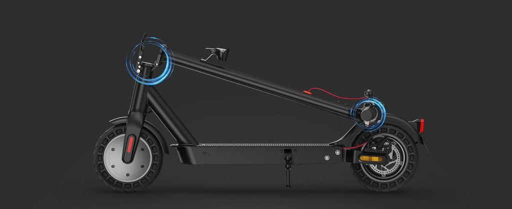 Electric scooter, foldable, street legal, 10-inch wheels, top speed 20 km/h, 36V 10AH, ABE certified, max range 40 km, max load 120 kg