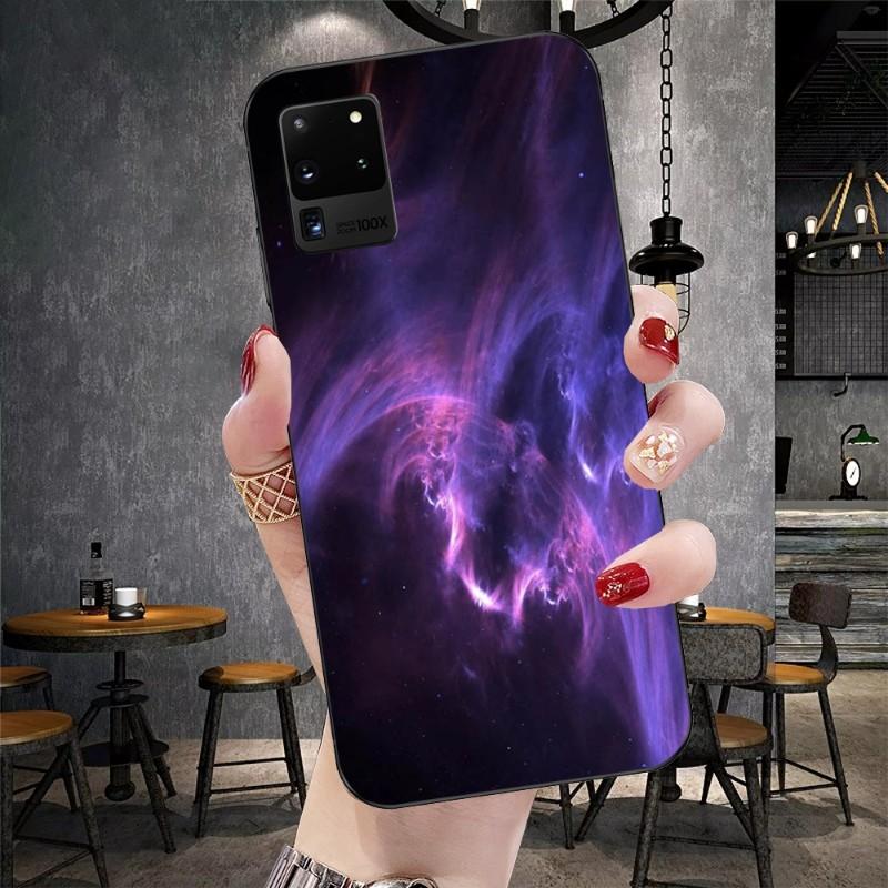 Sky Star Universe Plane Phone Case For Samsung Galaxy S6 S7 S8 S9 S10 S21 S22 Plus Ultra Soft Black Phone Cover