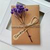 Handmade Kraft Paper Greeting Cards with Flowers, For Birthday Christmas - Thank You and Blessing Cards Featuring An Angel Theme