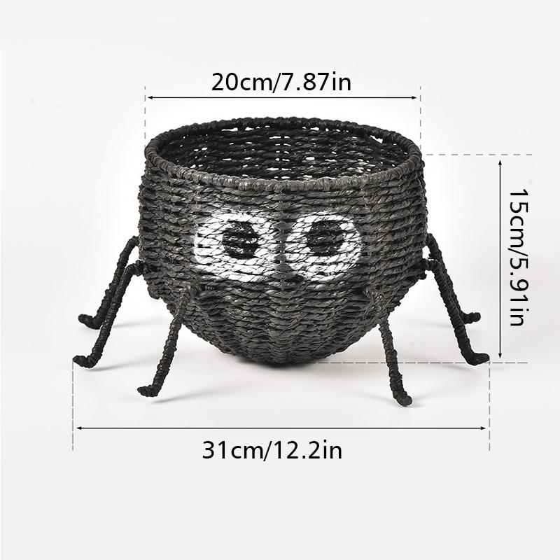 

Хэллоуин Украшения для угощения в виде летучей мыши Хэллоуинские украшения Корзина для хранения конфет Забавный плетеный дизайн Милый 1 шт. A чёрный/серый