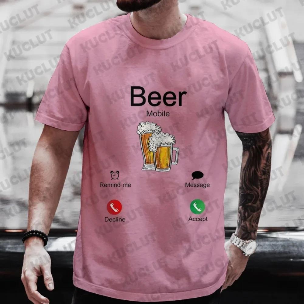 Bier ruft Grafik T-Shirts Freitag Bier Bierliebhaber Herren T-Shirts Y2k Kleidung Junggesellenabschied Trinkteam Passende T-Shirts