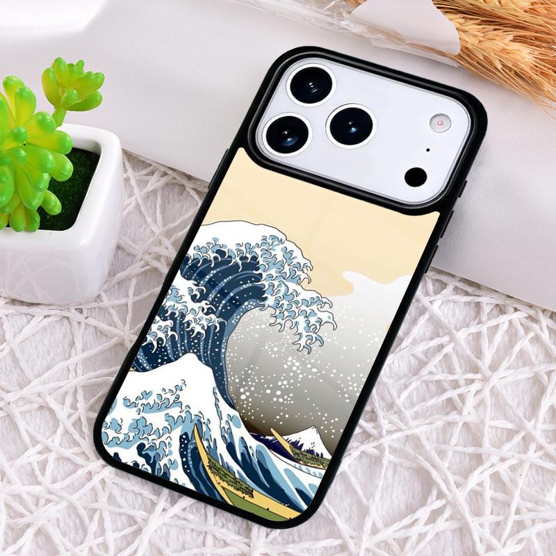 Cartoon Cute Stylish Waves Phone Case for iPhone 17 Air 16 15 11 12 14 13 Pro Max Shockproof Cover