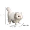 Chat Simulé, Chat Gris, Ornement Chat Miniature, Jouet Créatif Chat aux Fleurs, Chat Persan Vitrine