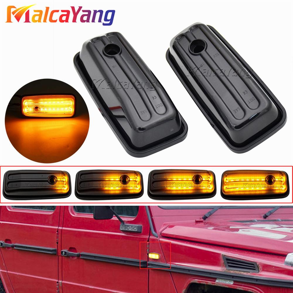 2 Pieces Dynamic LED Side Marker Blinker Repeater Turn Signal Light For Mercedes-Benz G-Class W463 W461 G500 G550 G55 G63 G65
