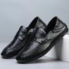 Leather Men Formal Shoes slip on Luxury Brand 2024 new Men's Loafers Dress Moccasins Breathable men Black Driving Shoes