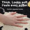 Anti-slip Floor Mat Plush Bathroom Rug, Non-Slip Absorbent Fluffy Mat, Cute Sturdy Black Cat Door for Entrance Bedroom Living Room Wear-resistant