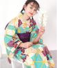 Yukata Set Junior Retro Change Weave 3 Piece Set Heiko Girls [KYOETSU] (Yukata, Obi, Geta) (150cm, 5.Shadow Chrysanthemum)
