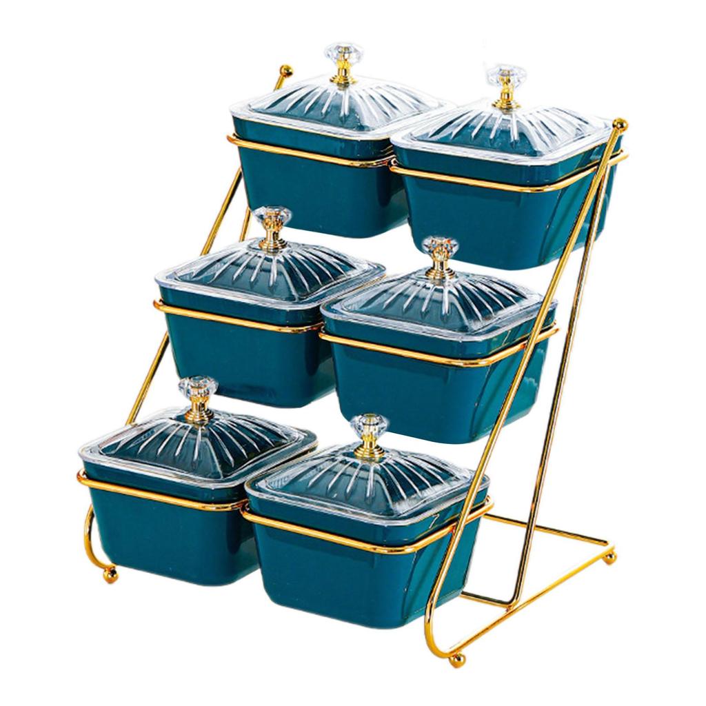 3 Tier Dried Fruits Tray Multifunctional Decoration Serving Container Nuts Tray Nordic Stylish for Candy Cupcake Snack Nuts Home