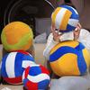 Seat Cushion Soft Furry Fabric Sports Throw Pillow Realistic Volleyball Shape Stuffed Cushion For Work Home Relaxation