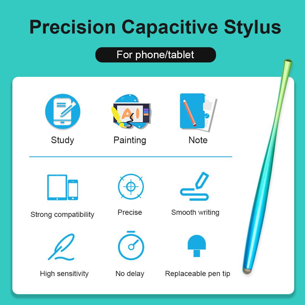 Slim Waist Gradient Stylus Fiber Tip Touch Screens Devices Stylus Pen Compatible for Touch Screen Tablets for Capacitive