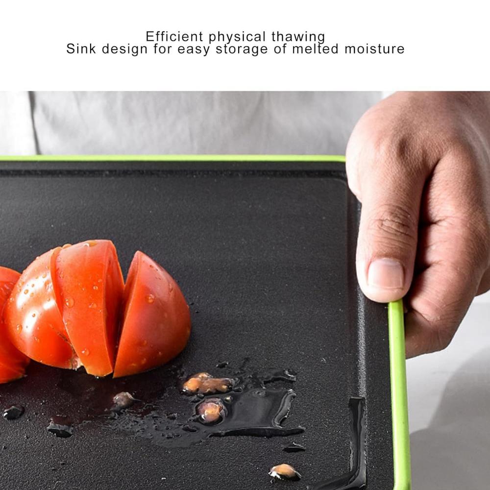 Multifunctional Cutting Board With Knife Sharpener Garlic Grater Double-Sided Non-Slip Chopping Board Defrosting Plate Alloy Aluminum Kitchen