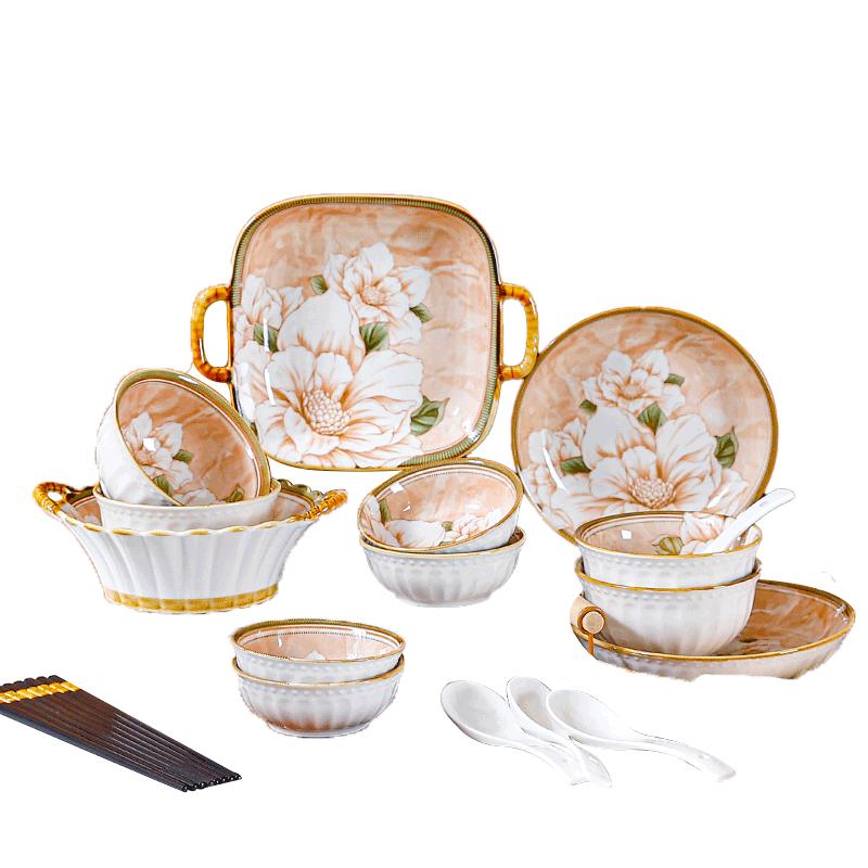 Peirsen Камелия Японский Керамический Столовый Сервиз Подглазурной Росписи