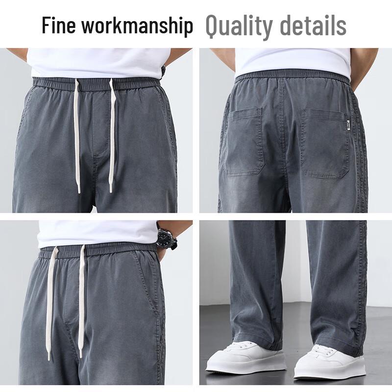 Jeep Men's Lyocell Blend Summer Casual Straight-Leg Pants