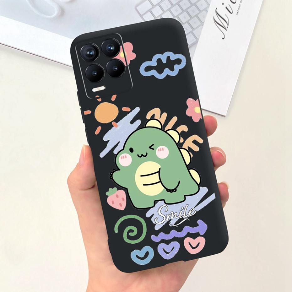 Capa Para Realme 8 Pro / Realme 8 4G Desenho Animado Fofo Cor Doce Silicone Macio Capa Para Realme8 8Pro RMX3085 RMX3081 Capas de Telefone