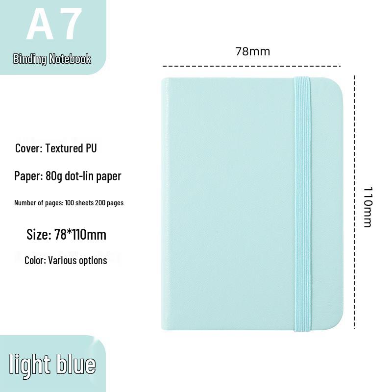 A7 Portable Mini Notebook with Strap - Custom Logo Pocket Book for Office