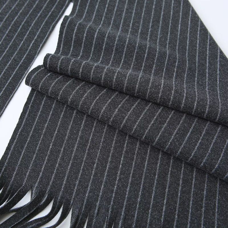 Kaslead New Arrival Women's Clothing Fashion Style Fashion All-Match Stripes Woolen Scarf Baggy Coat