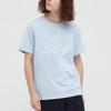 UNIQLO Printed Crew Neck Straight T-Shirt Unisex tops Blue 437287-60