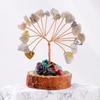 Multicolor Mini Crystal Trees Copper Wire Fortune Tree Figurine  Home/Office Decor