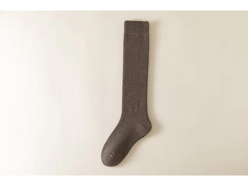Women's Fleece-Lined Over-the-Knee Thickened Terry Socks - Slimming & Versatile for Autumn/Winter