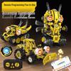 5-in-1 LED Wasp Robot Toy with Lights, Programmable Remote, APP Support, Building Blocks, Educational