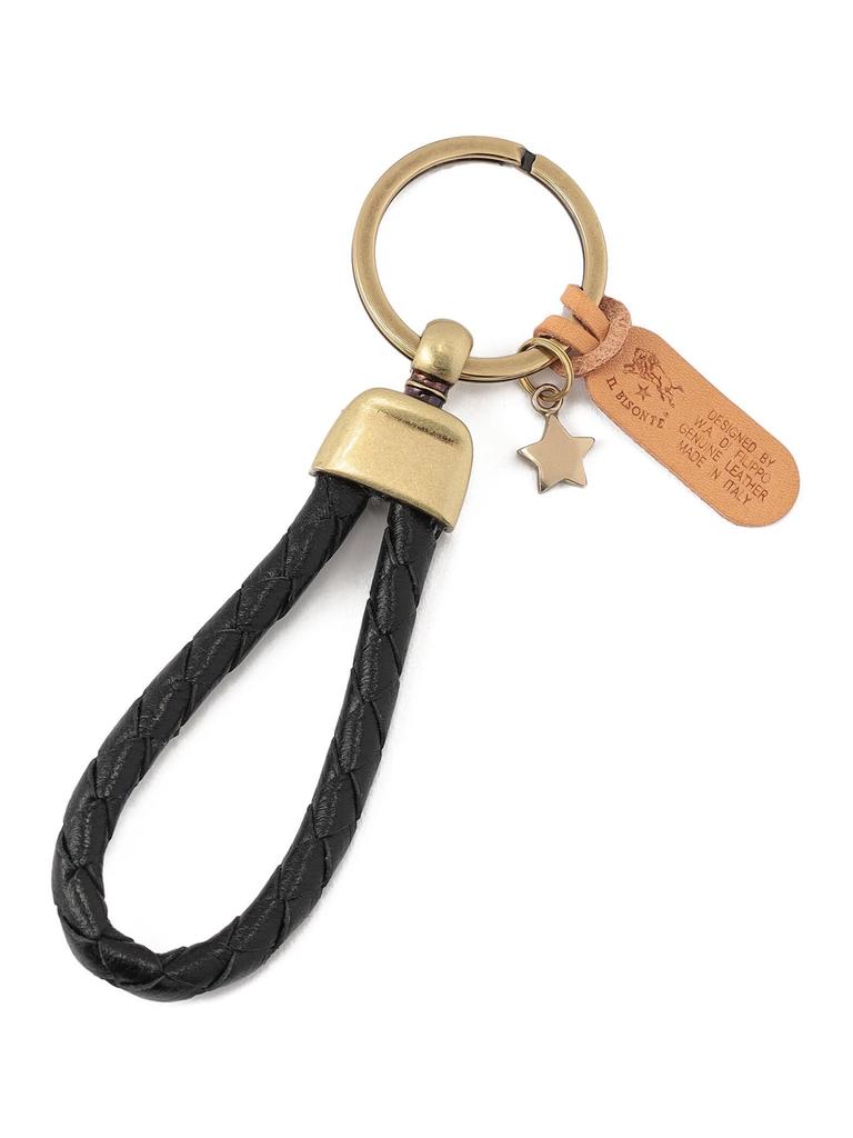 Key Ring F Black [Il Bisonte] 54_1_54242309250