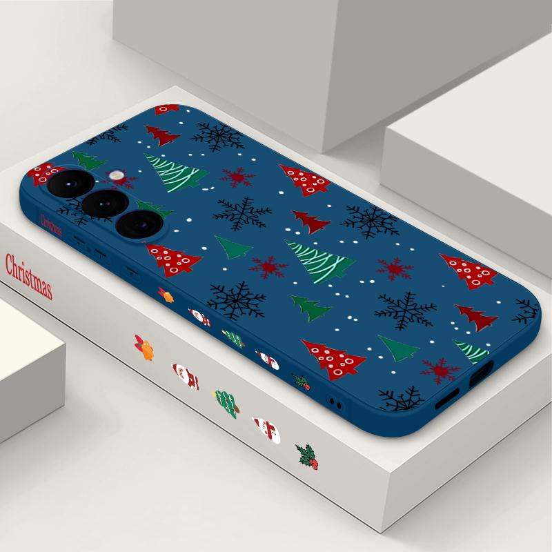 

Мультяшный Рождественский Чехол-шнурок для Samsung Galaxy S25 Edge S24 Ultra S23 S22 Plus S21 FE A54 A15 A35 A55 A16 A26 A36 A56 5G Funda Подарок Samsung Galaxy S25 Plus синий