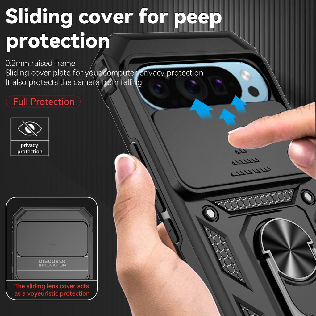 Slide Lens Cover Hard Case for Google Pixel 10 Pro XL Pixel10 Pixel9 Pixel 9 Pro XL Best Protection Strong Phone Bag Cases