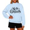 Ladies' Fashionable Casual Round Neck Long Sleeved Christmas Printed Hoodie
