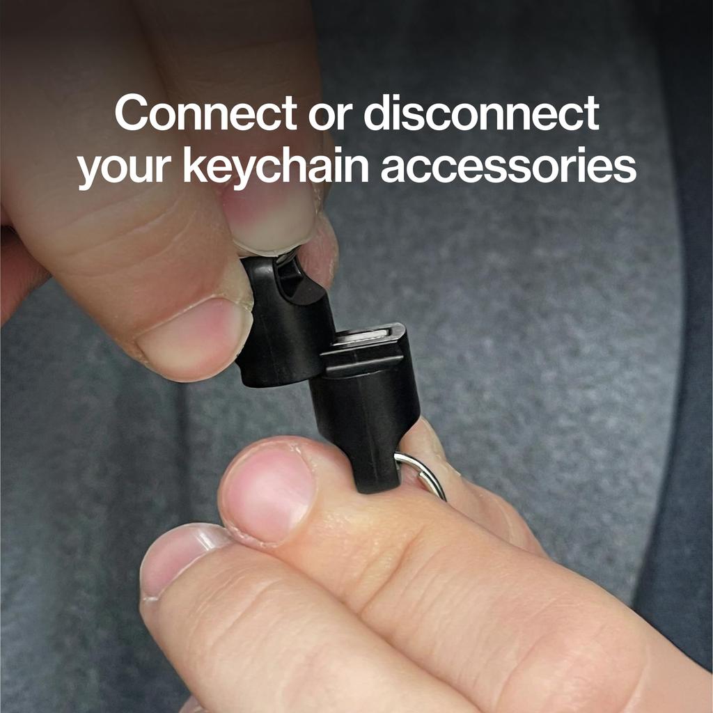KeySmart MagConnect Pro Magnetic Keychain for Wallets and Car Keys, Detachable Key Ring, Quick Release Keychain, Titanium (3 Pack), 9 X 3 X 5 Cm