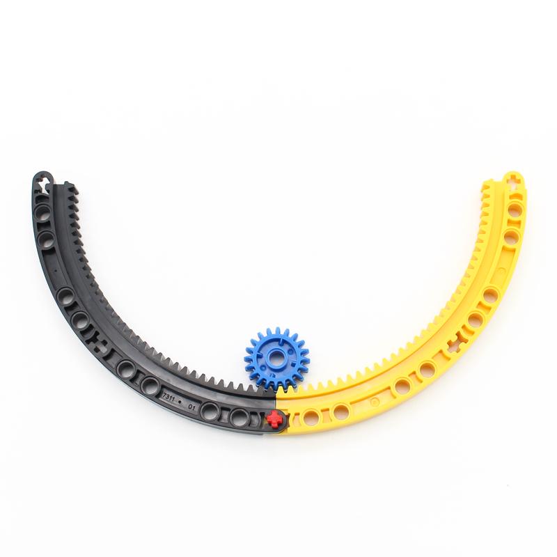 14pcs MOC 24121 High-Tech Gear Rack 11x11 Curved DIY Enlighten Classic Bricks Compatible Accessories Parts Building Block Toy