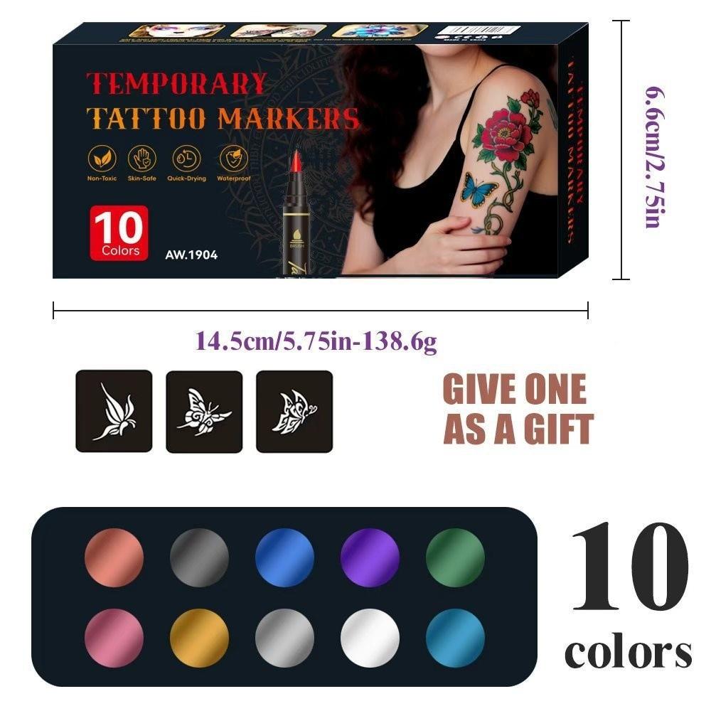 

Skin Painting Pen Soft Tip Marker DIY Children s Drawing Pen New Tattoo Pen 10PCS