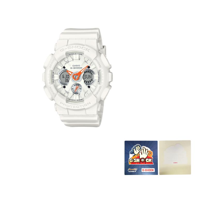 CASIO G SHOCK SPORTY ACCENT COLOR GMA S120SA Quartz Movement Watch Women s Watch White Dial GMA-S120SA-7A1PR White Dial