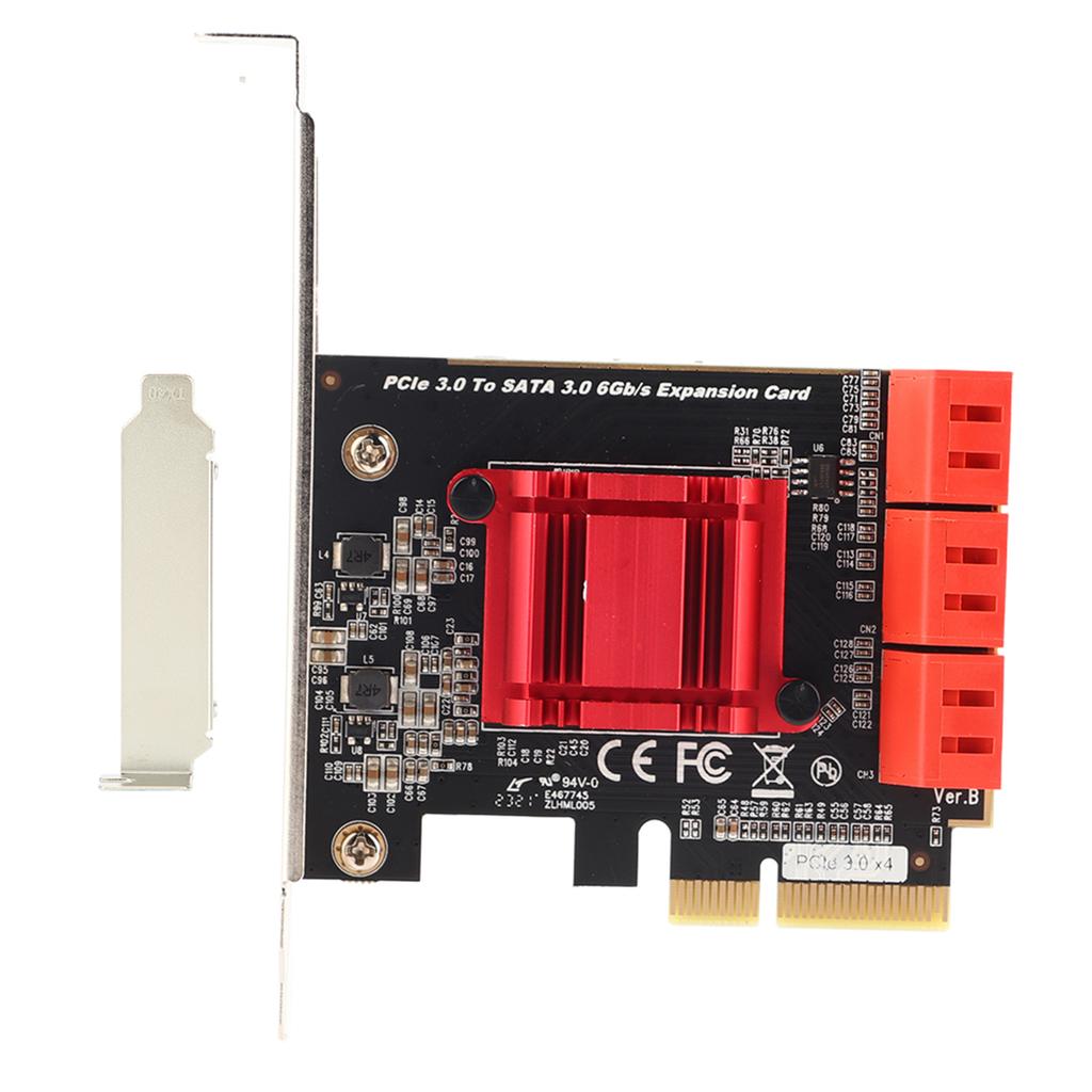 Expansion Card Computer Accessory PCI E To 6 Port SATA 3.0 6G for NAS LINUX WIN XP