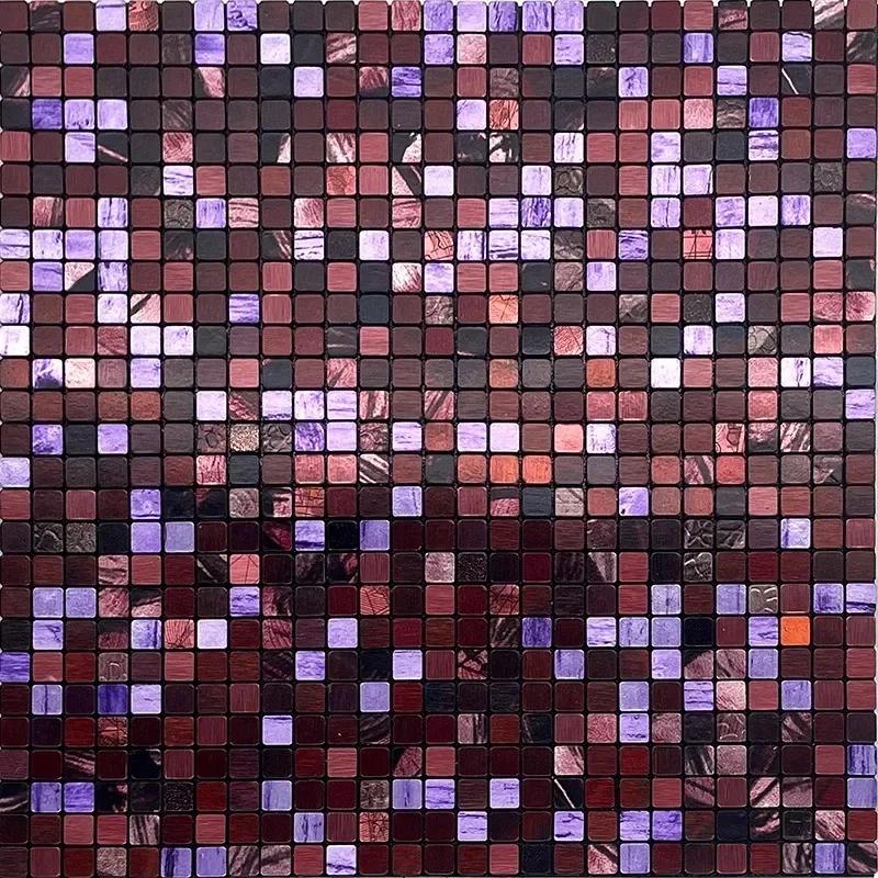 3D European Smooth Metal Mosaic Wall Sticker Self-adhesive Tile Kitchen Bathroom Bar Living Room TV Background Wall Decor Stick