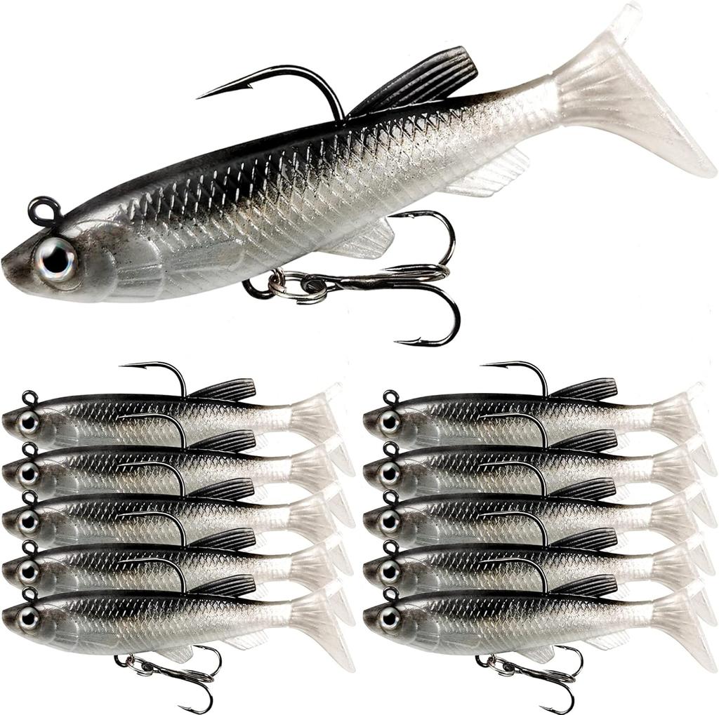 Submersible MinnowTSoft tail bait8CM 13gBionic lure specifically designed for bass fishing in both freshwater and saltwater