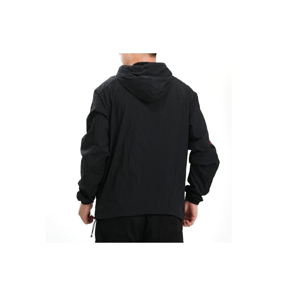 Jordan Jumpman Windbreaker With Full Zip Front And Hood Men Outerwear Black CN3824-010
