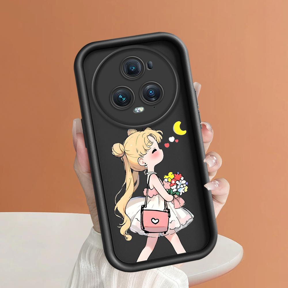 Soft Silicone Square Ladder Printing Pattern Phone Casing Full Cover Camera Shockproof Protection Rubber Case for Huawei Honor