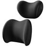 2025 Headrest Lumbar Support Pillow Memory Foam Car Pillow, 2Pack, Breathable Fiber Cover, Ergonomic Fatigue Relief, Black