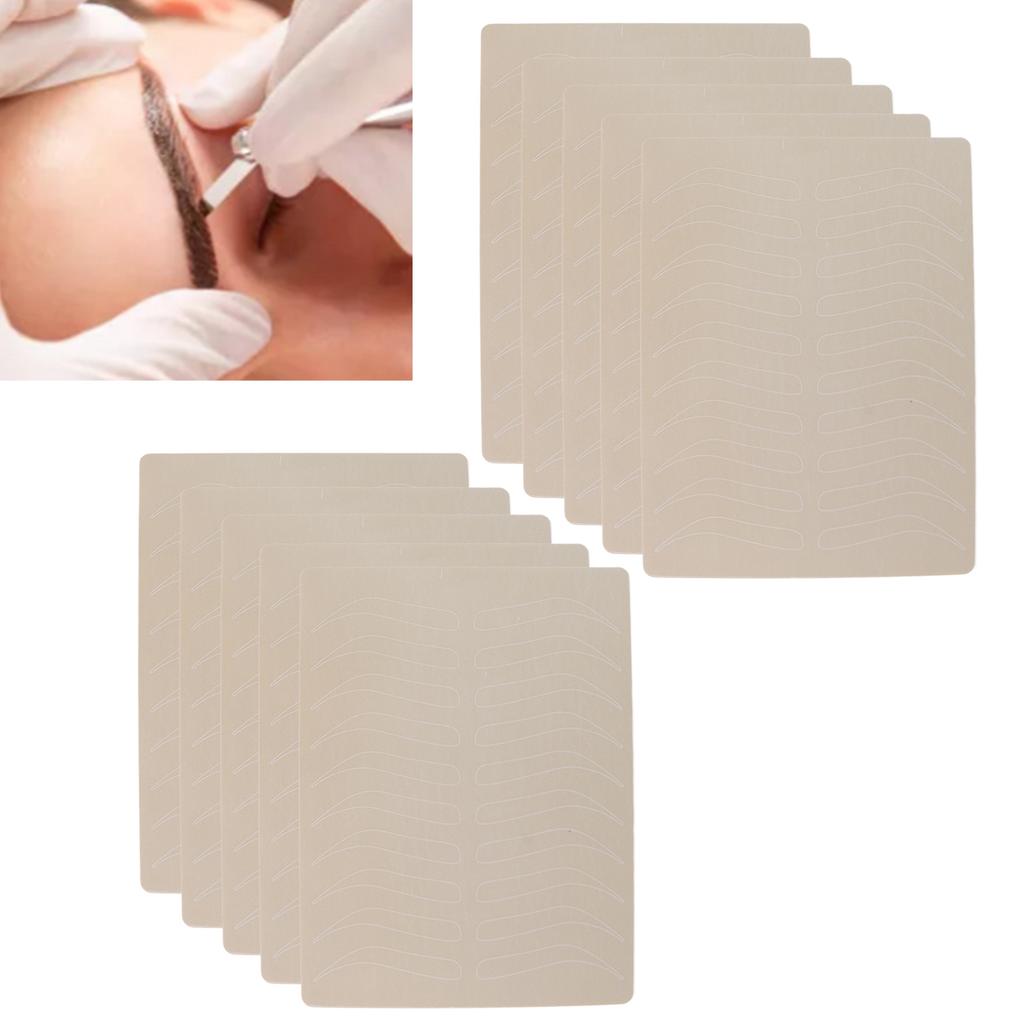 10pcs Eyebrow Tattoo Line Practice Skin Pigment Free Rubber Microblading Practice Skin for Beginners 2.56in Width