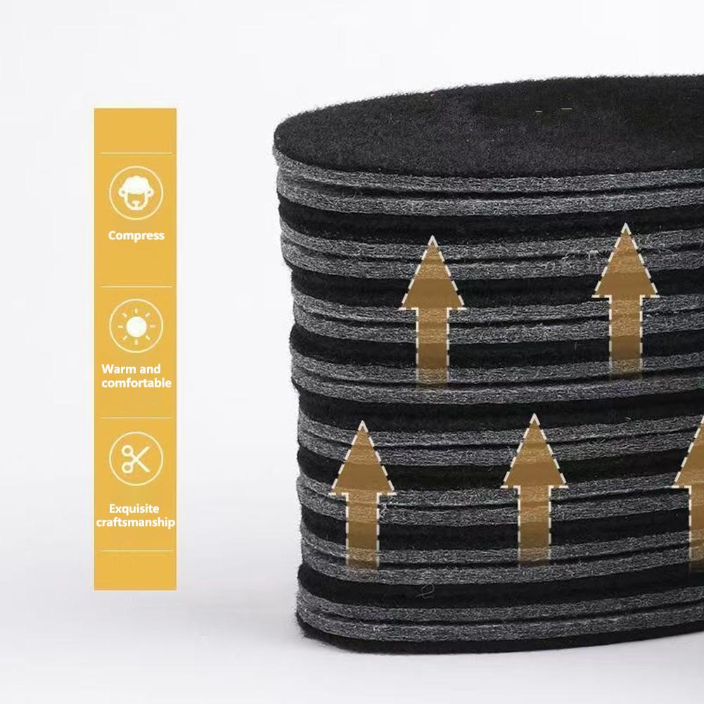 Premium Thickened Felt Shoe Insoles Winter Warm Anti Odor Breathable Moisture Wicking Custom Fit Unisex Foot Support for Work