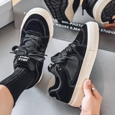 Tênis Casuais Retrô Masculino Conforto Respirável Versátil Tendência Tênis de Skate Masculino com Cadarço Tênis de Corrida Zapatillas Hombre
