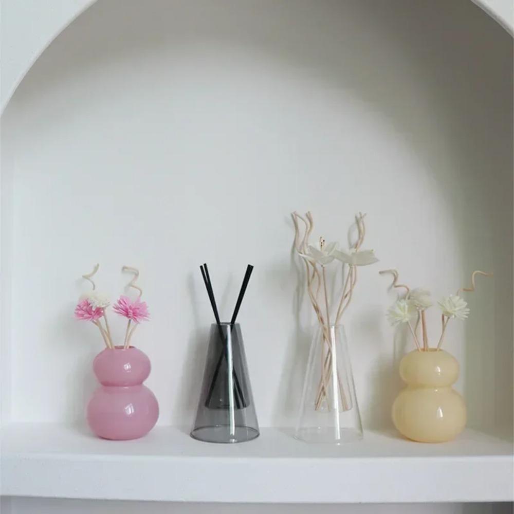 Einfache Exquisite Doppelschichtige Dreieckige Glas Aromatherapie Flasche Ätherische Öl Aufbewahrungsbehälter Moderne Heimdekorationen