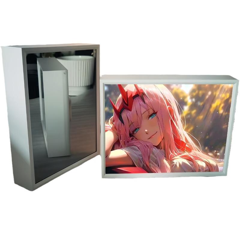 21cm/8.27in 3D Anime Light Night Painting Peripherals Desk Table Lamp Display Acrylic Mirror Collectible Gift Bedroom Decoration