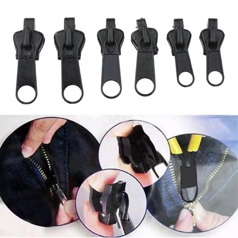 36/12/6pcs Instant Zipper Sliders Universal Instant Fix Zipper Repair Kit Replacement Zip Slider Teeth Rescue New Design DIY Sew