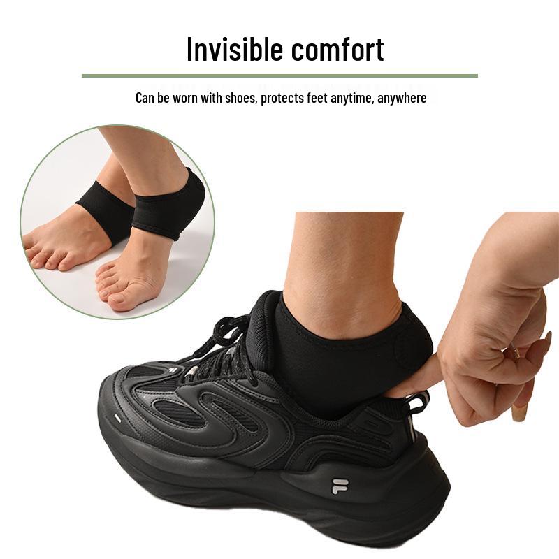 Unisex Black Red Heel Protector Socks - Comfortable Warm Shoe Covers