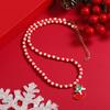 Santa Rice Beaded Chain Clavicle Chain Cartoon Pendant Choker All-match Christmas Necklace  Women