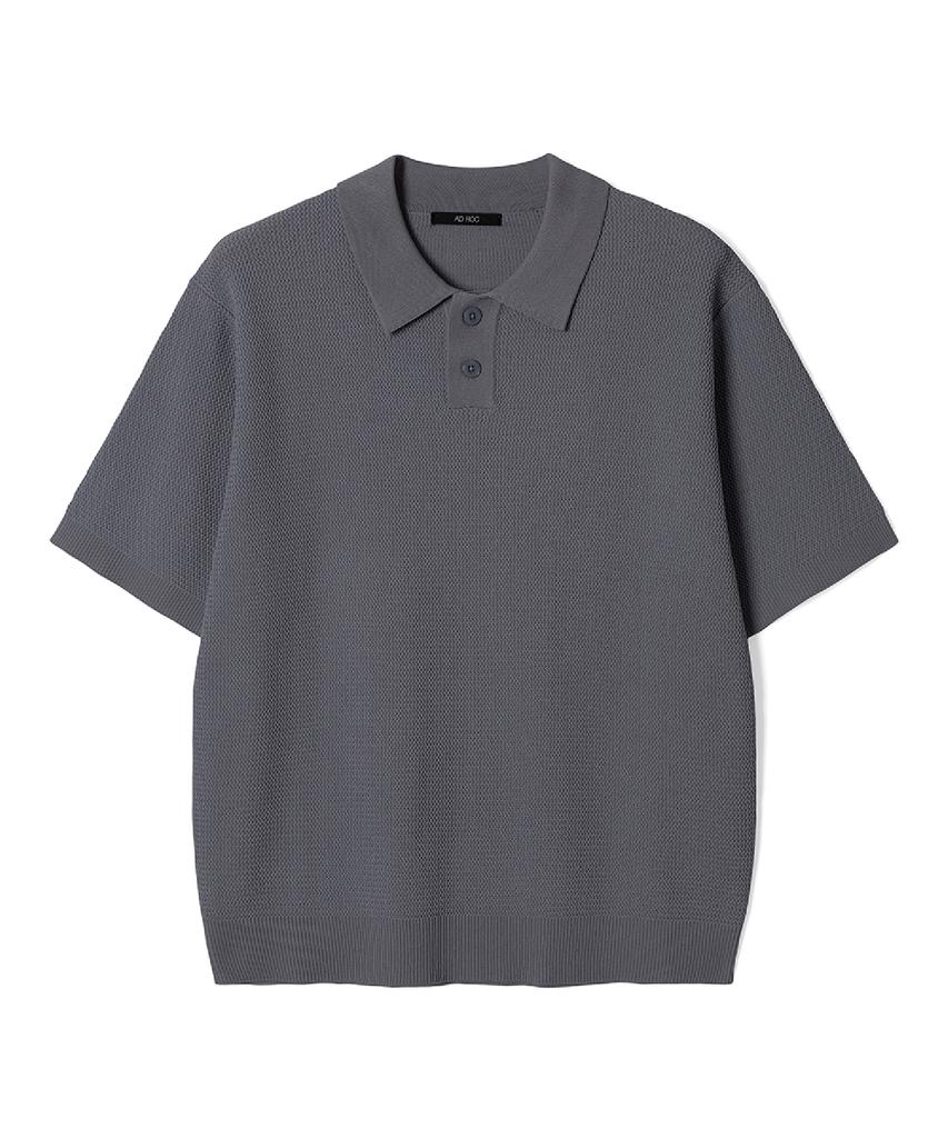 ADHOC Men'S Summer Short Sleeve Collared Knit (3 Colors) (Hc4Ska1)